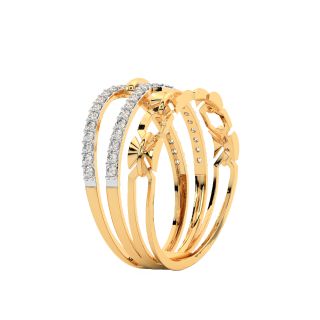 Stylish Knot Diamond Ring